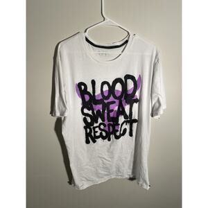 Under Amour Project Rock‎ T Shirt Mens Size 2XL White Active Workout Payoff